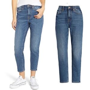 NWT Vigoss Friday Tapered High Rise Boyfriend Jeans Medium Blue Wash Size 26
